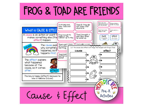 Frog & Toad are Friends Activities - Cause & Effect