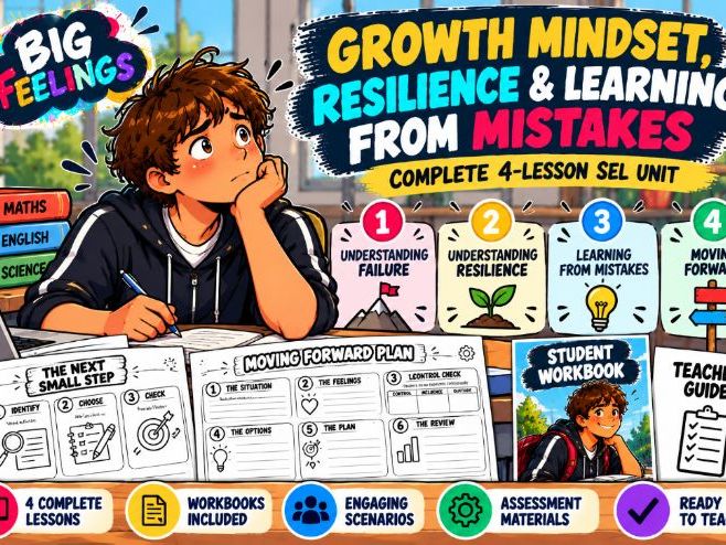 BIG FEELINGS – Failure, Resilience & Moving Forward 4-Lesson PSHE Unit KS3/KS4