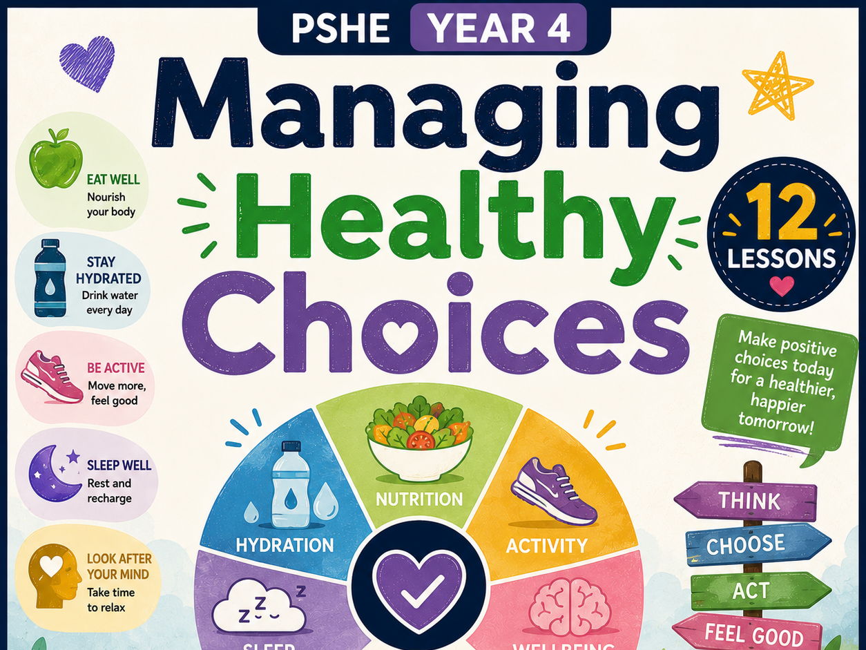 Year 4 PSHE Unit  - Managing Health, Choices and Personal Safety | 12 hours
