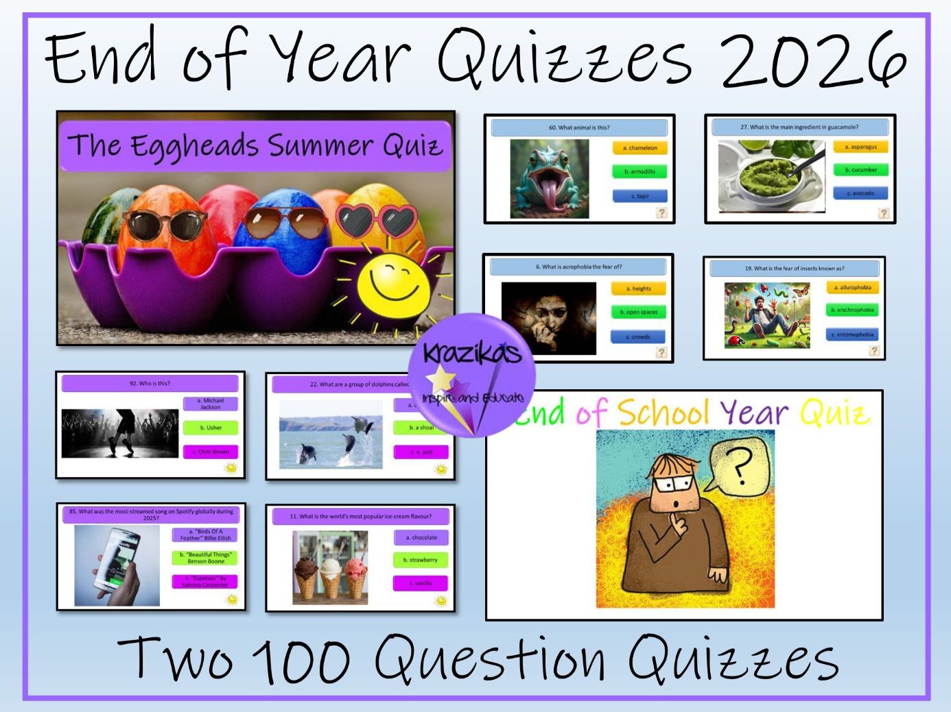 End of Year Quiz Bundle
