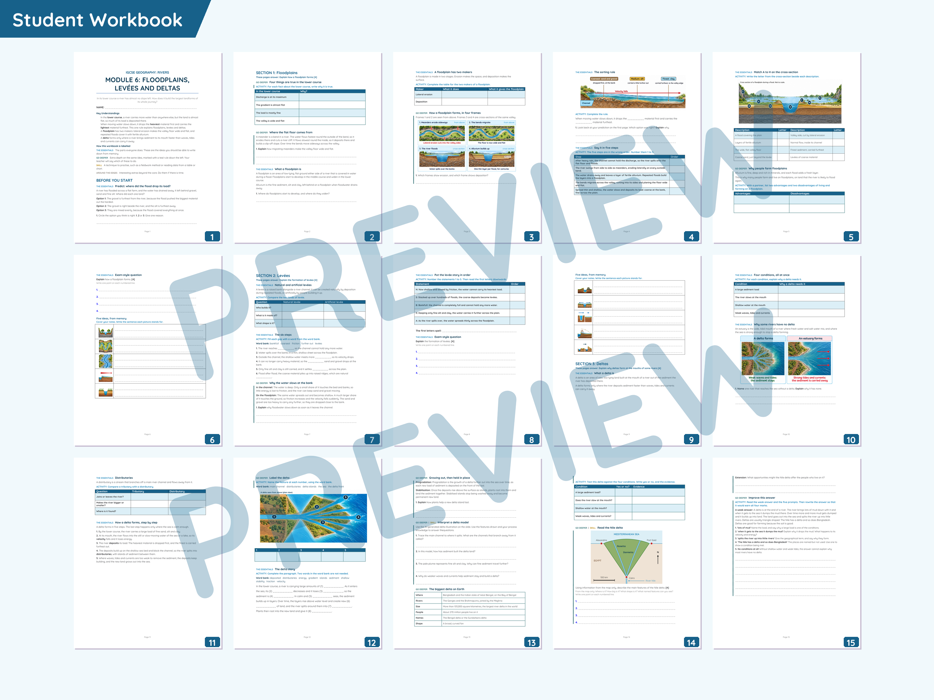 Floodplains, Levees and Deltas | River Deposition | IGCSE Geography ...
