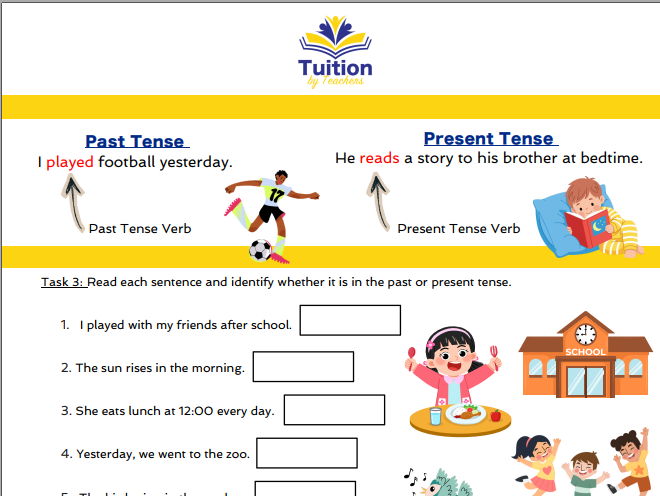 23. Year 3 - Reading Comprehension & Simple Past/ Present Tense