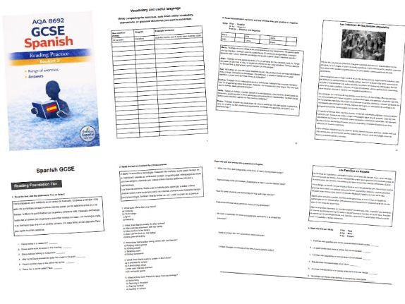AQA GCSE Spanish Reading Exam Practice booklet + Answers (8692)_Booklet 2