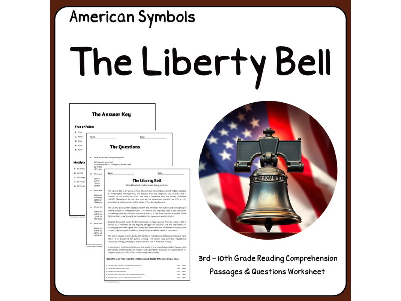 American Symbols: Reading Comprehension Passages & Questions Worksheets ...