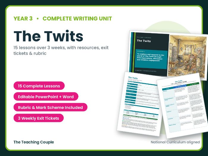 The Twits | Year 3 English Unit | 15 Complete Lessons + Resources