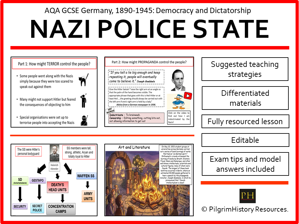 AQA GCSE Germany 1890-1945: Nazi Police State - Terror, Propaganda and Control