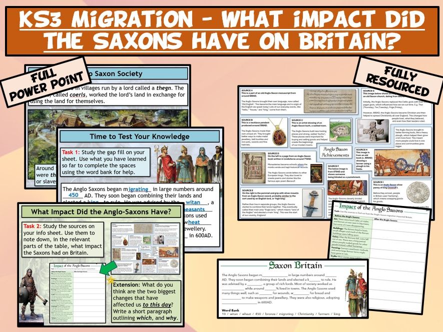 KS3 Migration L6 – What Was the Impact of the Saxons?