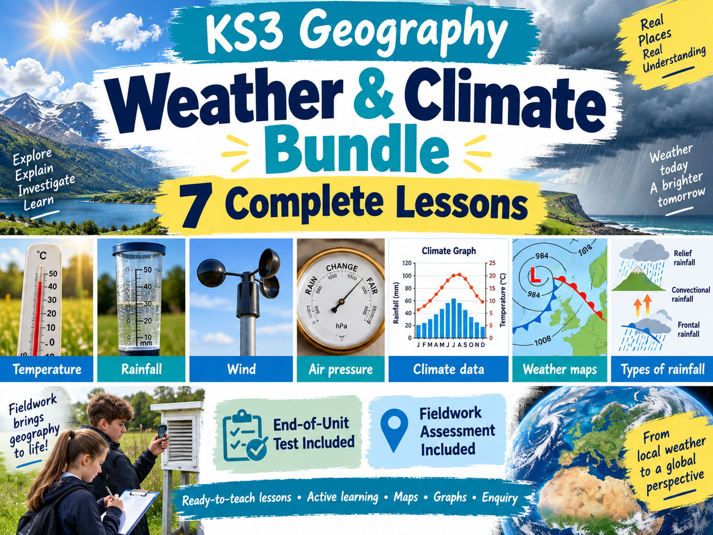 KS3 / Middle School - Geography - Weather and Climate Bundle