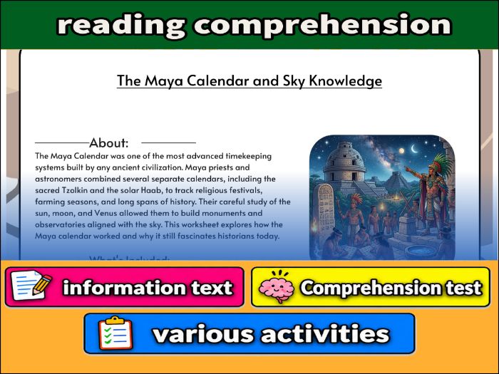 The Maya Calendar and Sky Knowledge  & Comprehension Test