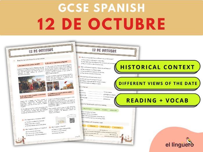 GCSE Spanish Día de la Hispanidad: Reading & Vocabulary
