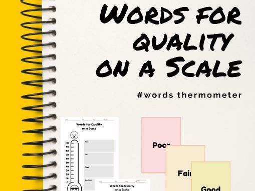 Words Thermometer - Words for Quality on a Scale