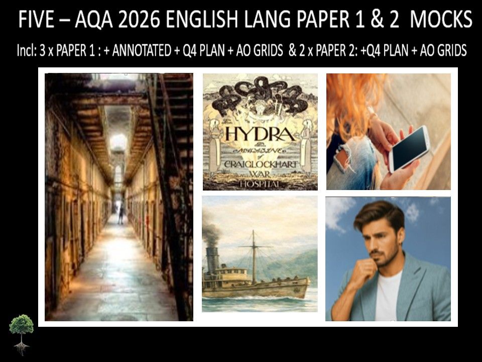 FIVE - AQA PAPER 1 & 2 | 2026 FULL MOCKS | ANNOTATED | Q4 PLAN | AO GRIDS
