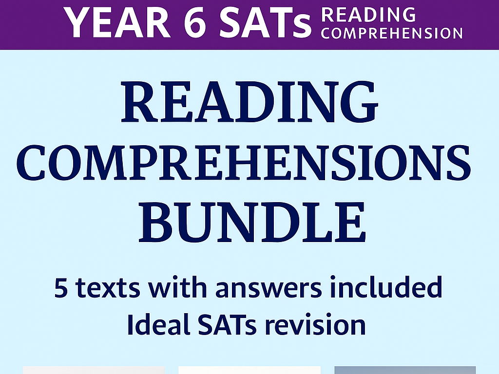 Year 6 SATs Reading Comprehension Bundle 1:  5 Texts (Fiction, Non-Fiction & Poetry)