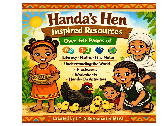 Handa's Hen Inspired Early Years Maths & Literacy Pack | 60+ Printable Pages