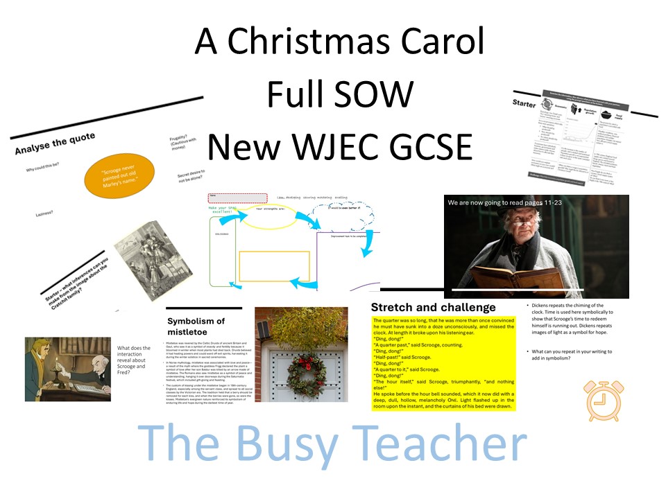 A Christmas Carol Full SOW for new WJEC GCSE