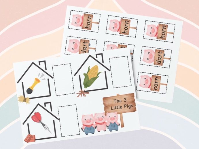 Traditional Tales: 3 Little Pigs Read & Match Phase 3