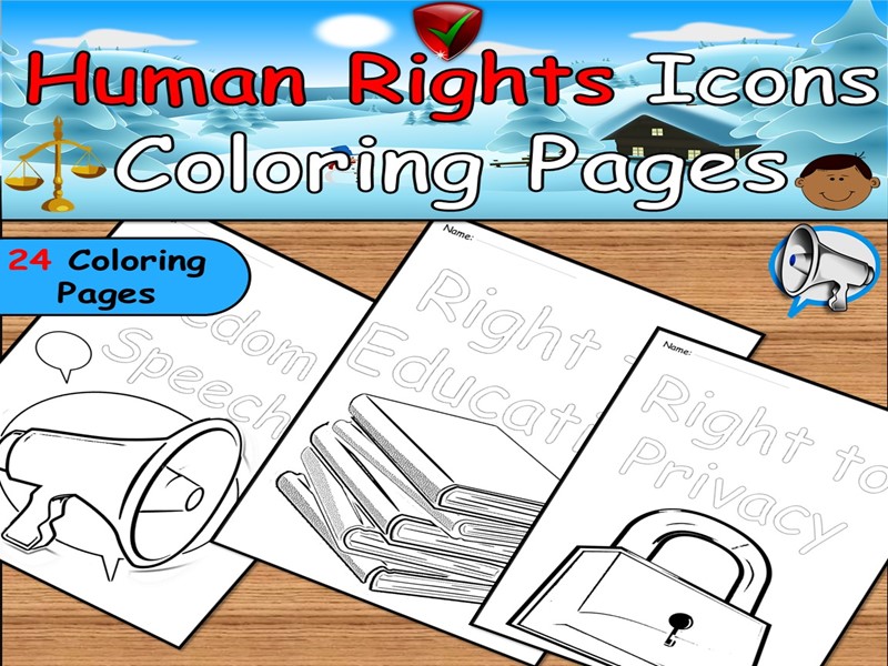 Human Rights Day Coloring Pages | Kindness, Equality & Respect | December 10 Activity