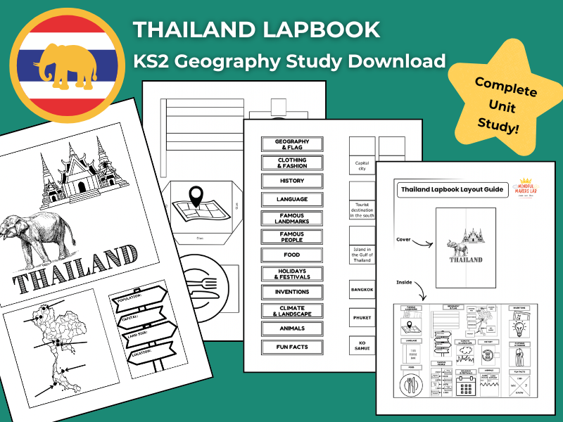 Thailand KS2 Geography Activities | Lapbook