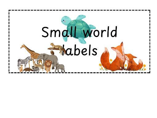 Small World Area Resource Labels