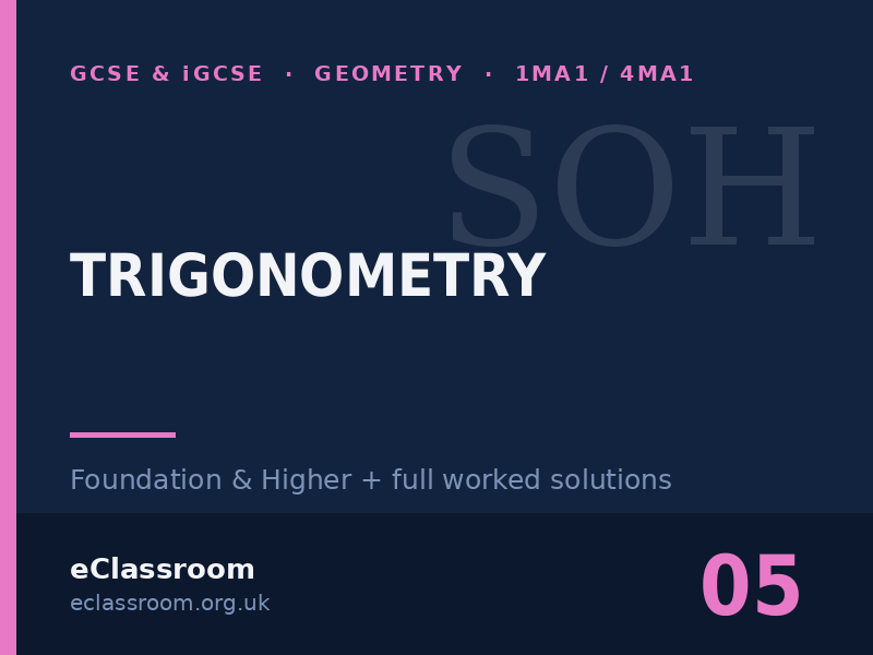 GCSE & iGCSE Trigonometry worksheet