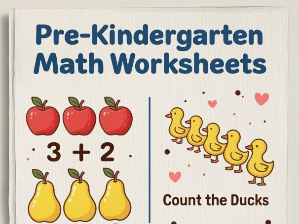 Pre-Kindergarten Math Worksheets