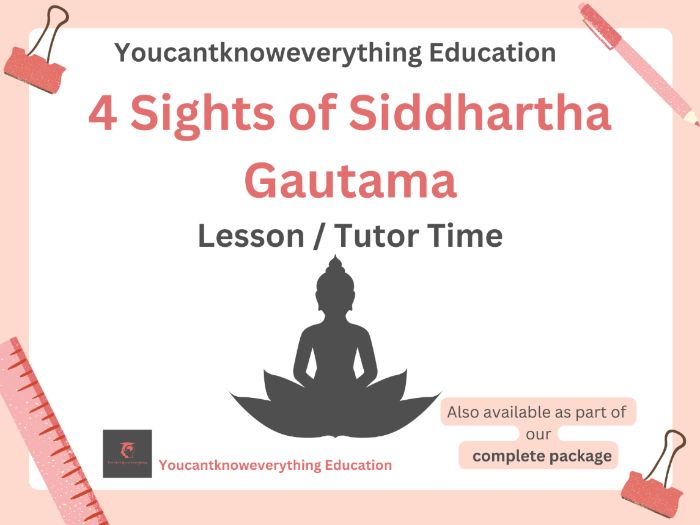 Buddhism 4 Sights of Siddhartha Gautama / Buddha