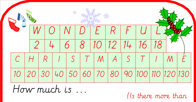 Christmas Tree Word Addition Puzzles