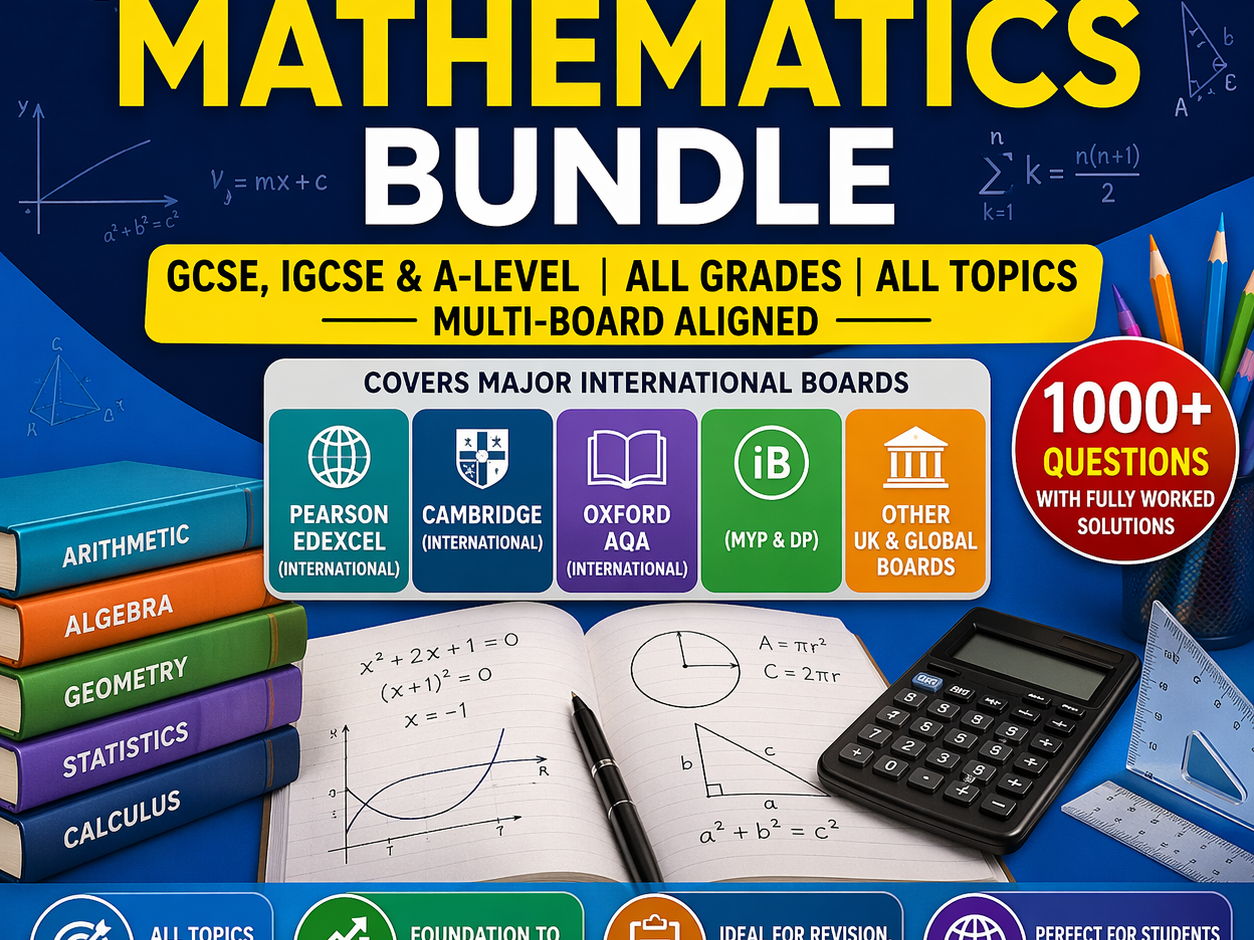 “Ultimate Mathematics Workbook Collection (Foundation to Advanced | International Curriculum)”