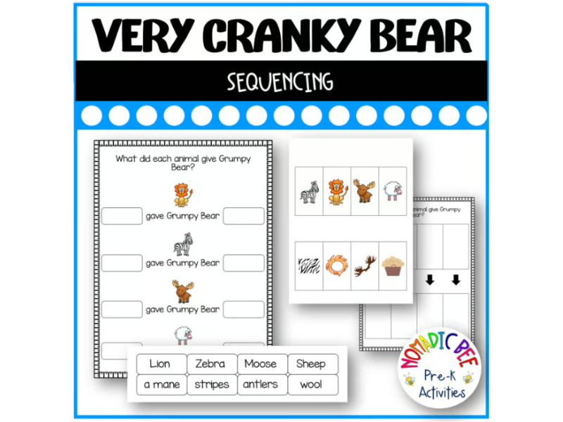 The Very Cranky Bear Activities - Sequencing