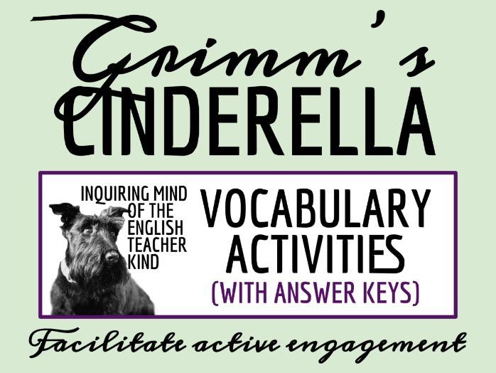 "Cinderella" Vocabulary Activities for High School (Grimm's Fairy Tale | Short Story)