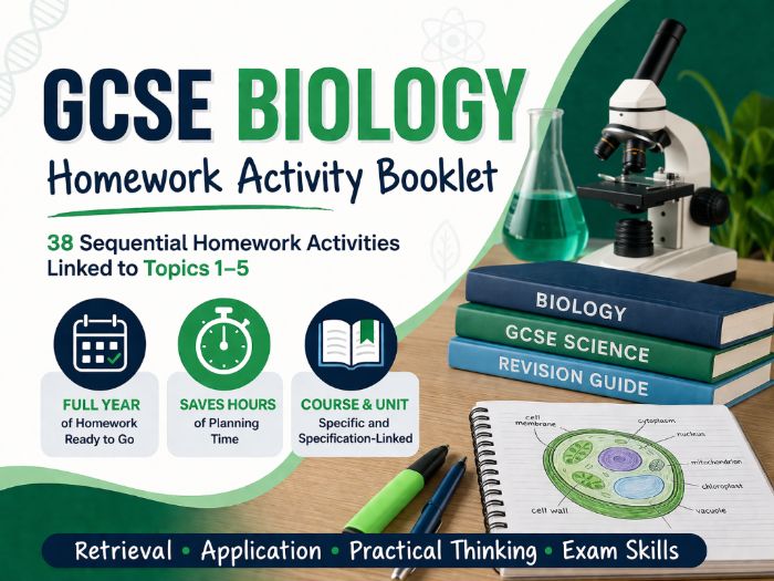 Edexcel GCSE Biology Homework Activities | (Full Year) Topic 1