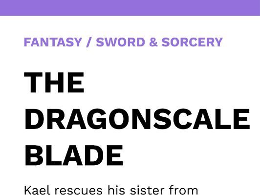 The Dragonscale Blade - Fantasy / Sword and Sorcery