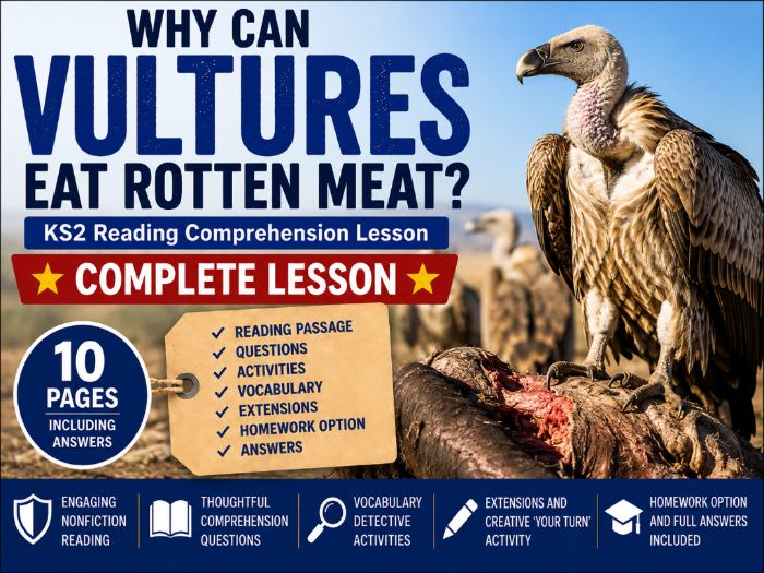 How Can Vultures Eat Rotten Meat? KS2 Lesson