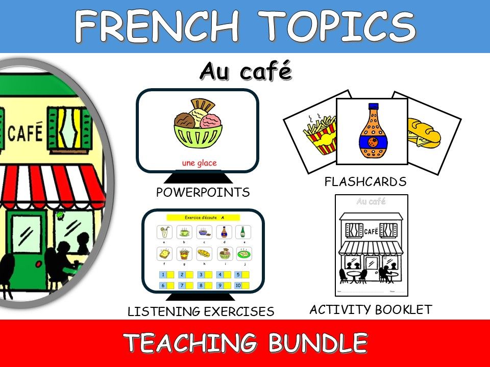 FRENCH TOPICS: AU CAFE-TEACHING BUNDLE
