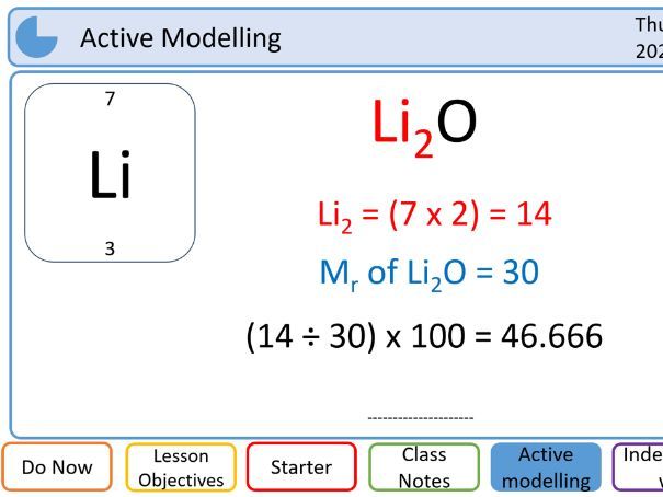Percentage by mass in compounds REVISION