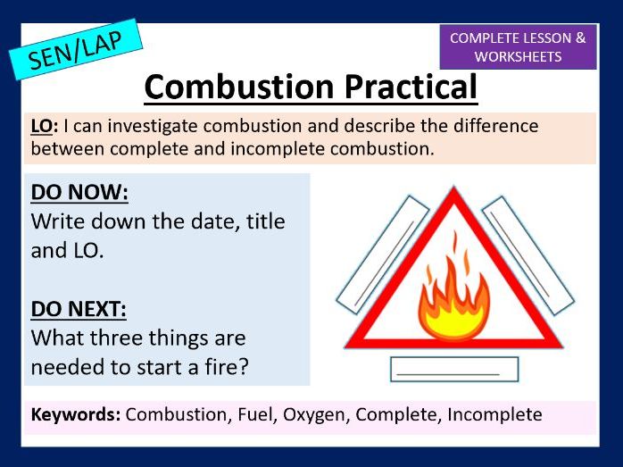 Combustion Practical - SEN/LAP