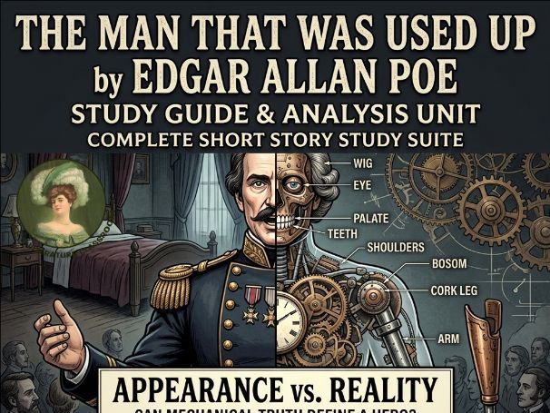 The Man That was Used Up by Edgar Allan Poe Q&A Analysis Satire Sub Plan