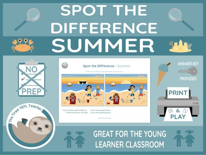 ESL Spot the Difference - Summer