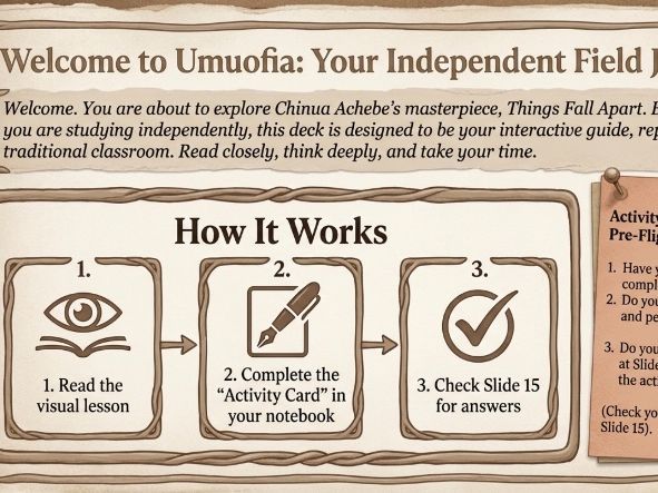 Things Fall Apart Study Guide | Chinua Achebe Self-Paced Deck | Independent