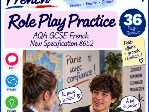 AQA GCSE French Role Play Practice Booklet | New Specification 8652