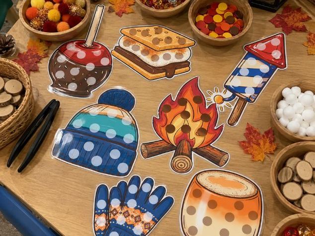 Bonfire Night Fine Motor Activity| EYFS Counting & Loose Parts Mats