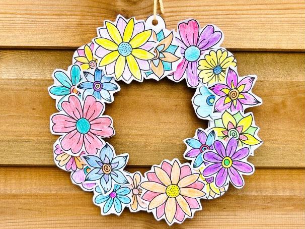 Flower Wreath Craft Activity