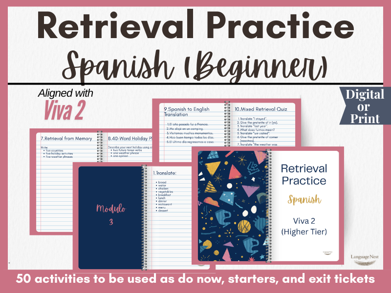 Spanish Viva 2 Retrieval Practice Pack