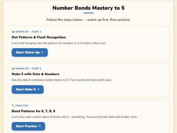 Number Bonds to 5 — Interactive Digital Activity (KS1/KS2)