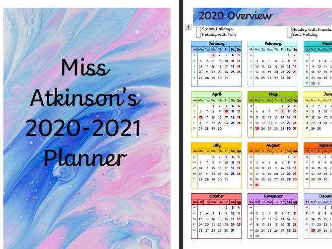 2020-2021 Dated Teacher Planner