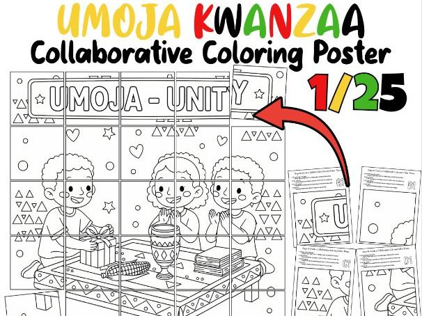 Umoja Kwanzaa Collaborative Poster | “Unity” Cultural SEL Classroom Activity