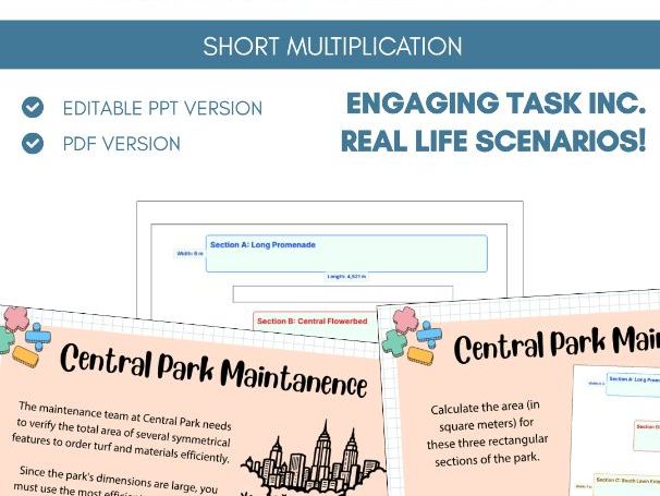 Short Multiplication | Real Life Context | Worksheet Task | Four Operations