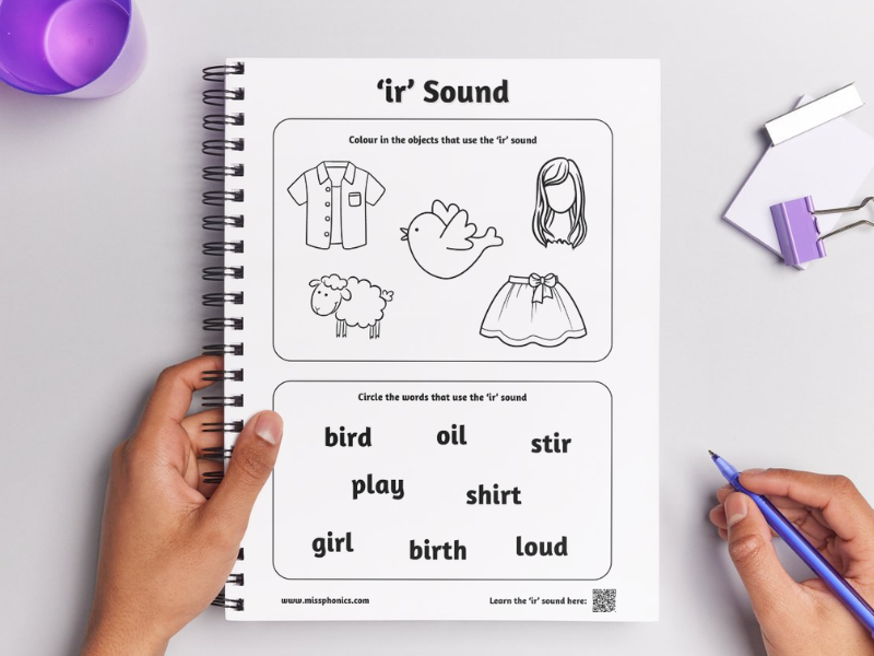 Phonics Worksheets | 22 Digraphs & Trigraphs | Colour and Circle | Group 2