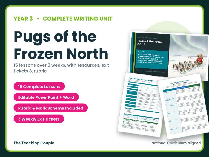Pugs of the Frozen North | Year 3 English Unit | 15 Complete Lessons + Resources