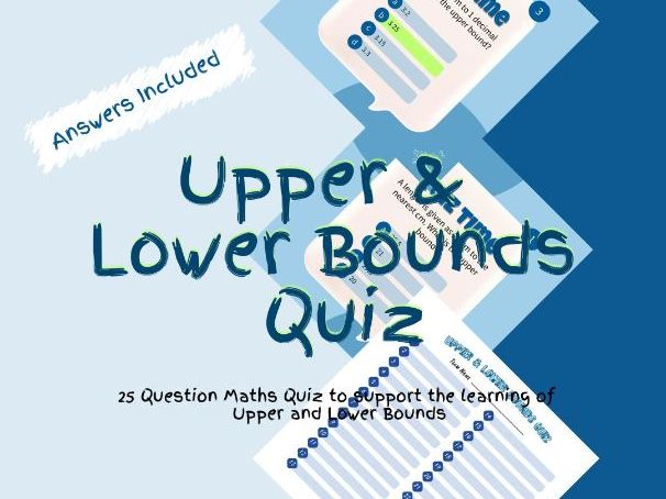 Maths Upper and Lower Bounds Quiz Game Activity